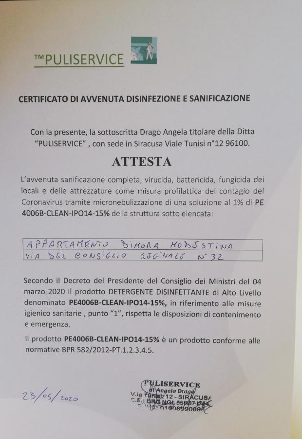 Dimora Modestina Διαμέρισμα Συρακούσες Εξωτερικό φωτογραφία